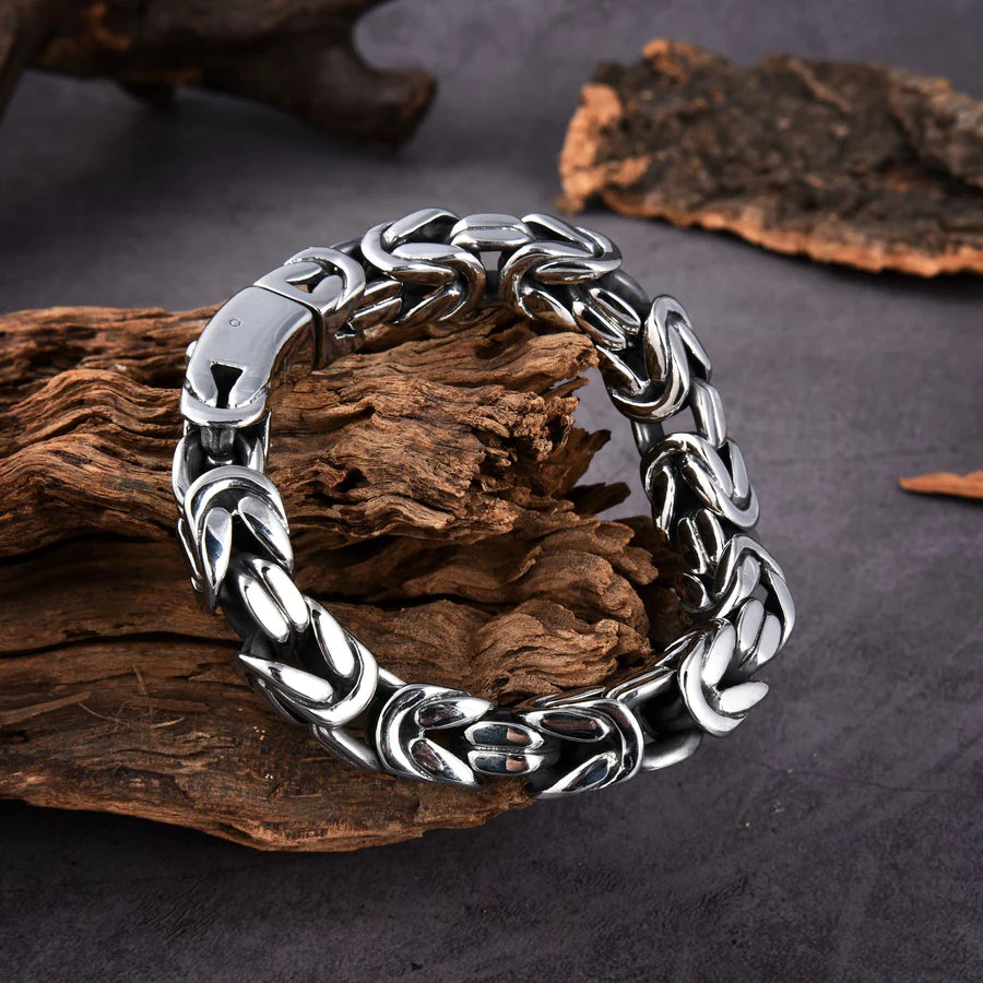 Personalisierte Königskette Armband Klassisch Edelstahl für Herren,Mit Gratis Lieferung