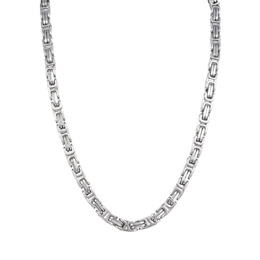 Personalisierte Königskette Collier Edelstahl (Silber) Damen/Herren/Unisex, Mit Gratis Lieferung