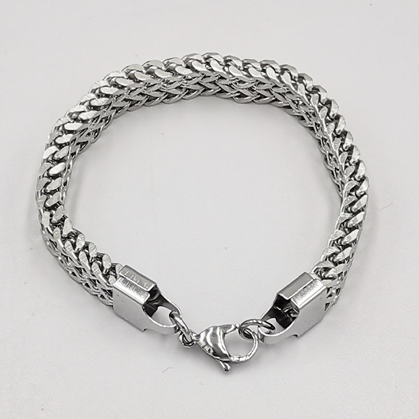 Personalisierte Franco-Kettenarmband für Männer und Frauen 6 mm breit 8 Zoll Edelstahl