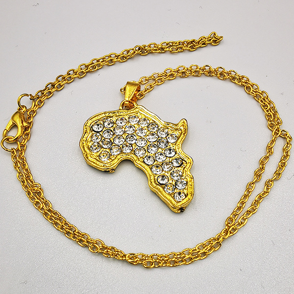 Persolisierte Halsketten für Männer moderne Karte Augen Eye of Horus African Hip Hop Edelstahl Silber Gold 55 cm Halskette