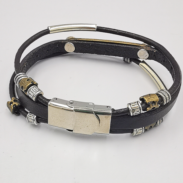 Personalisierte Speziell geometrisches, stilvolles, modernes Boho-Kunststoffarmband in dunkelbraun für Damen
