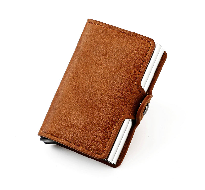 Neue Personalisierte Männer Kartenhalter Aus Echtem Leder Brieftaschen Große Kapazität Visitenkarte Fall Tragbare Doppel Schicht geldbörse