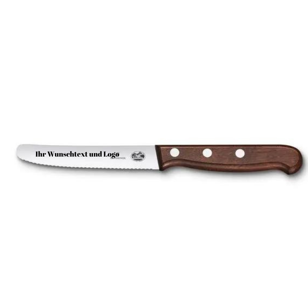 Victorinox Wood Tomaten- und Tafelmesser - 5.0830.11G, Mit Gratis Gravur