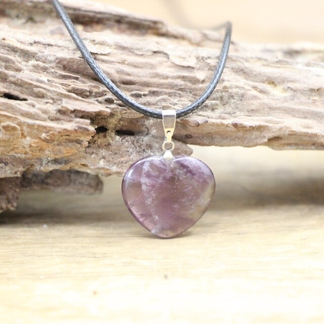 Persolisierte Natürliche Achate Quarz Herz Kristall Amethysten Healing Edelstein Halskette