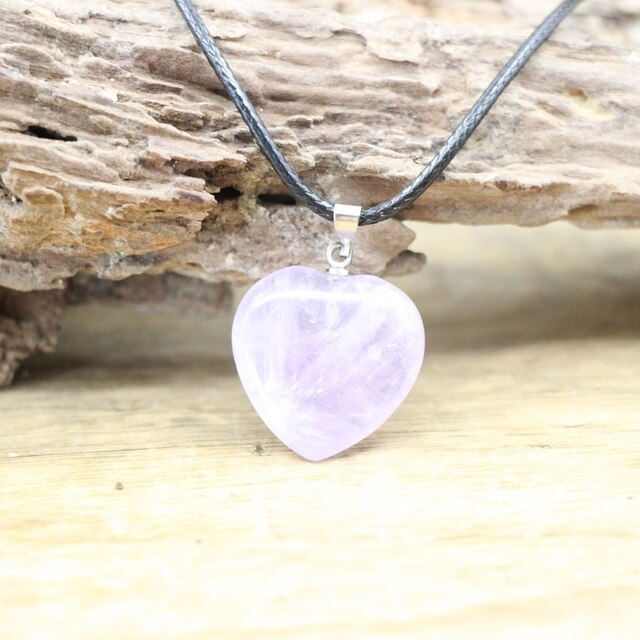 Persolisierte Natürliche Achate Quarz Herz Kristall Amethysten Healing Edelstein Halskette