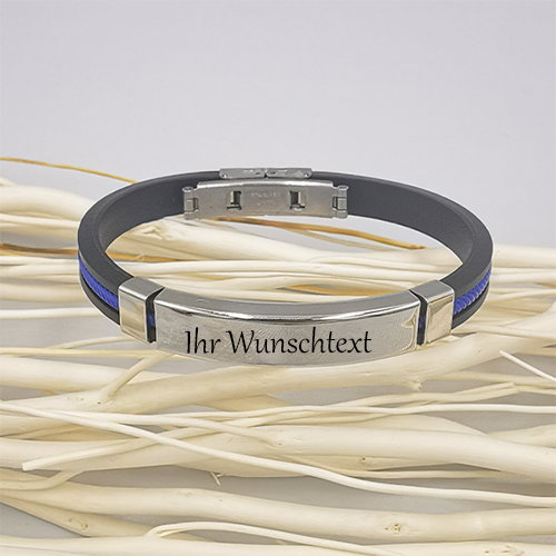 Personalisierte  Herren armbänder Edelstahl modern Sport / Silikon