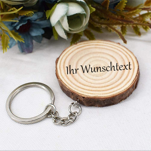 Personalisierte Holzscheiben Schlüsselanhänger kreative DIY Holz Schlüsselanhänger