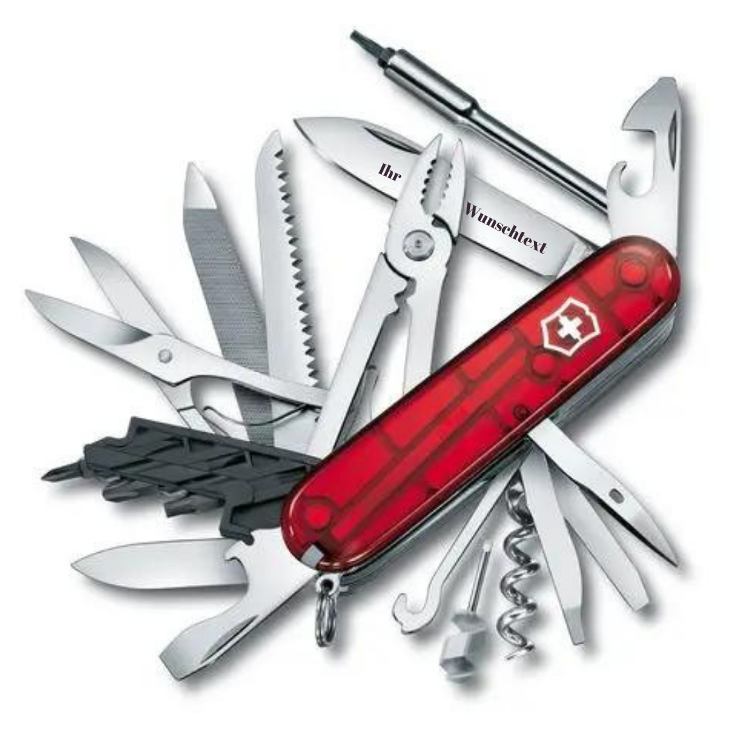 VICTORINOX CYBER TOOL  IN ROT – 1.7775.T ,MIT GRATIS GRAVUR