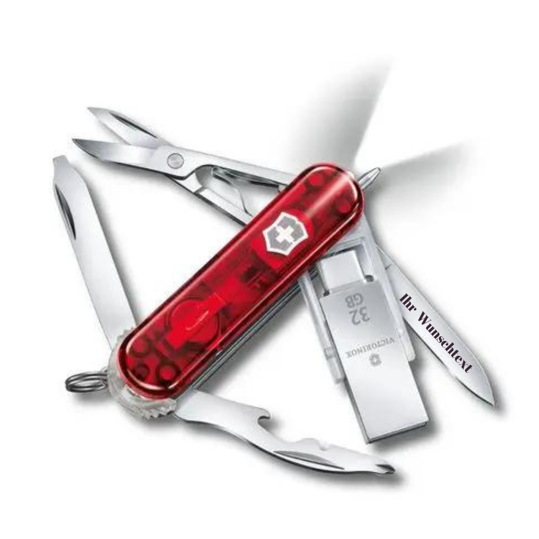 VICTORINOX midnite Manager@work in ROT transparent – 4.6336.TG32 ,MIT GRATIS GRAVUR