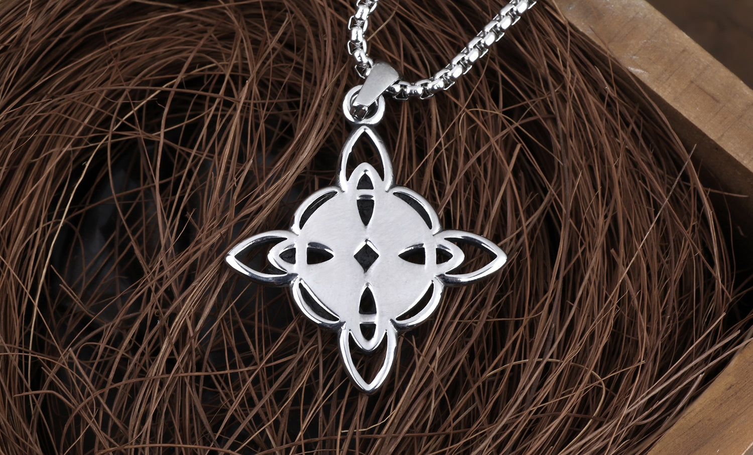 Persolisierte Edelstahl Viking Celtics Knoten Anhänger Halskette herren Kette Nordic Odin Trinity Viking Halskette Schmuck Geschenk