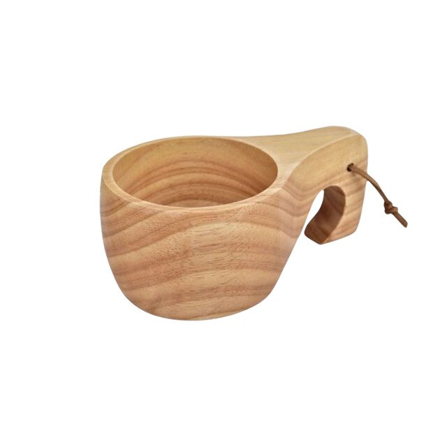 Personalisierte Handgefertigte nordische Personalisiere Kuksa-Holztasse, tragbare Kaffeetasse, Outdoor-Reise- und Campingtasse, Wasser trinkbecher